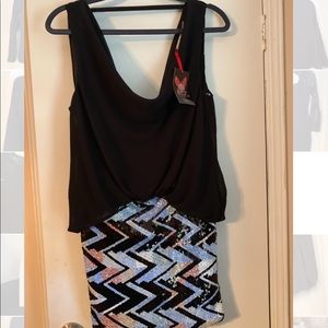 Black/sequin dress